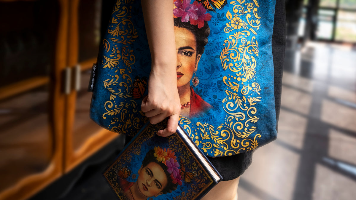 Paperblanks The Colourful Portrait Cotton Tote Bag – lifestyle image