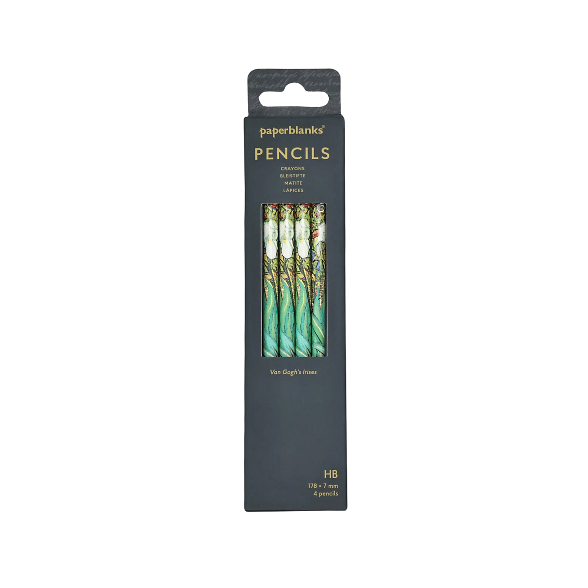 Paperblanks Van Gogh’s Irises Pencils – Pack of 4 – front view