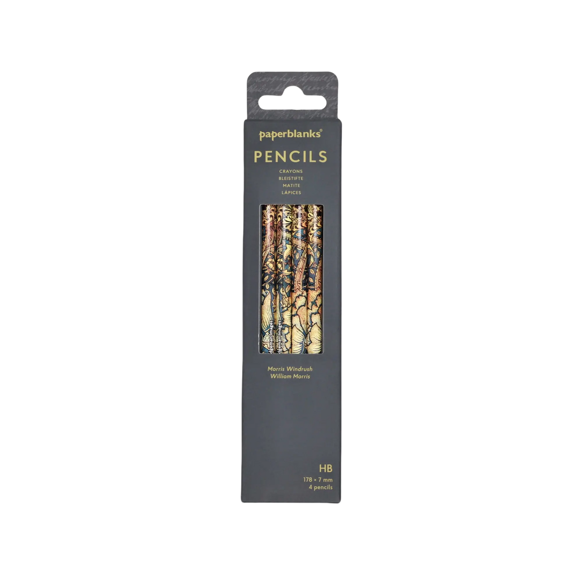 Paperblanks Morris Windrush Pencils – Pack of 4 – front view