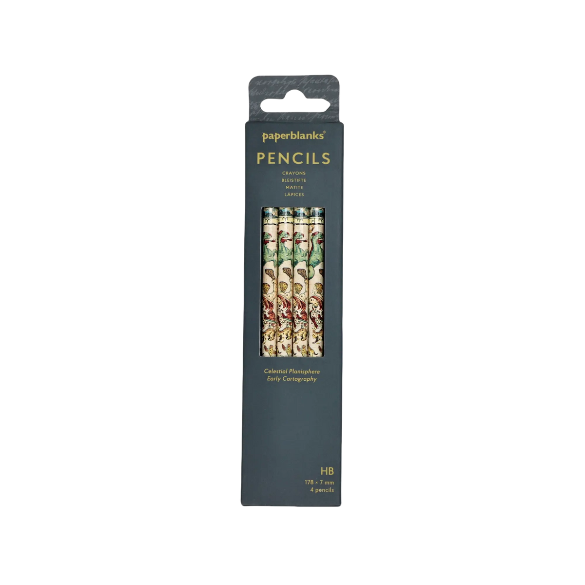 Paperblanks Celestial Planisphere Pencils – Pack of 4 – front view