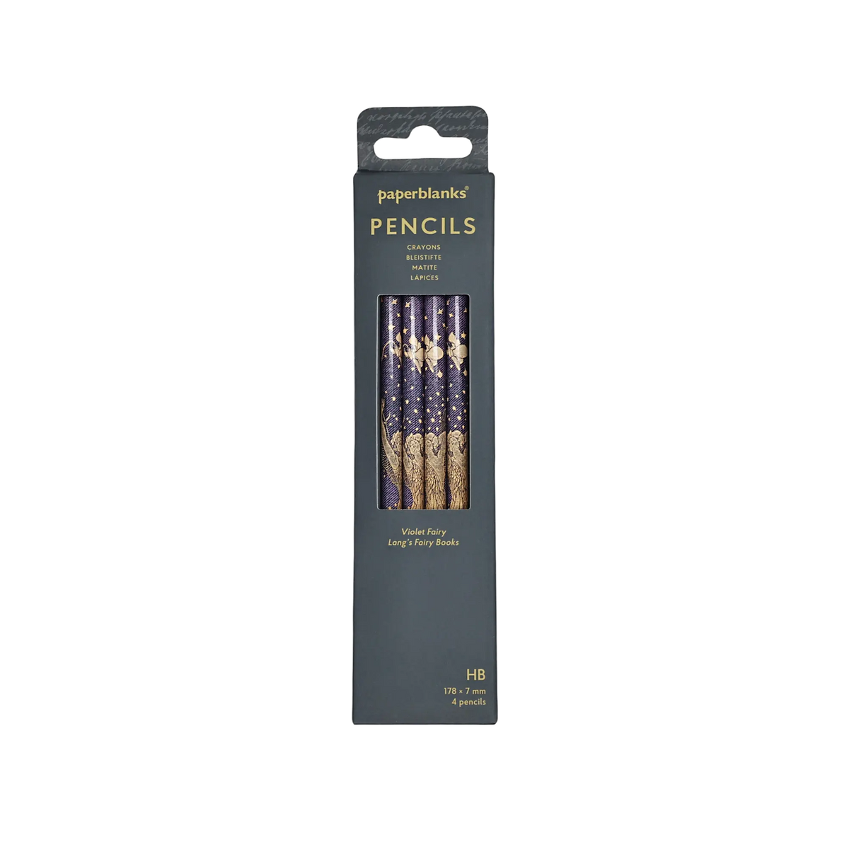 Paperblanks Violet Fairy Pencils – Pack of 4 – front view