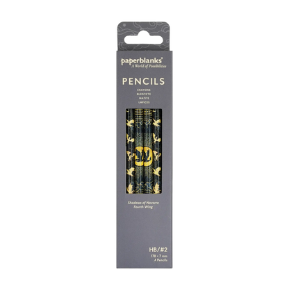 Paperblanks Shadows of Navarre/Fourth Wing Pencils – Pack of 4 – front view