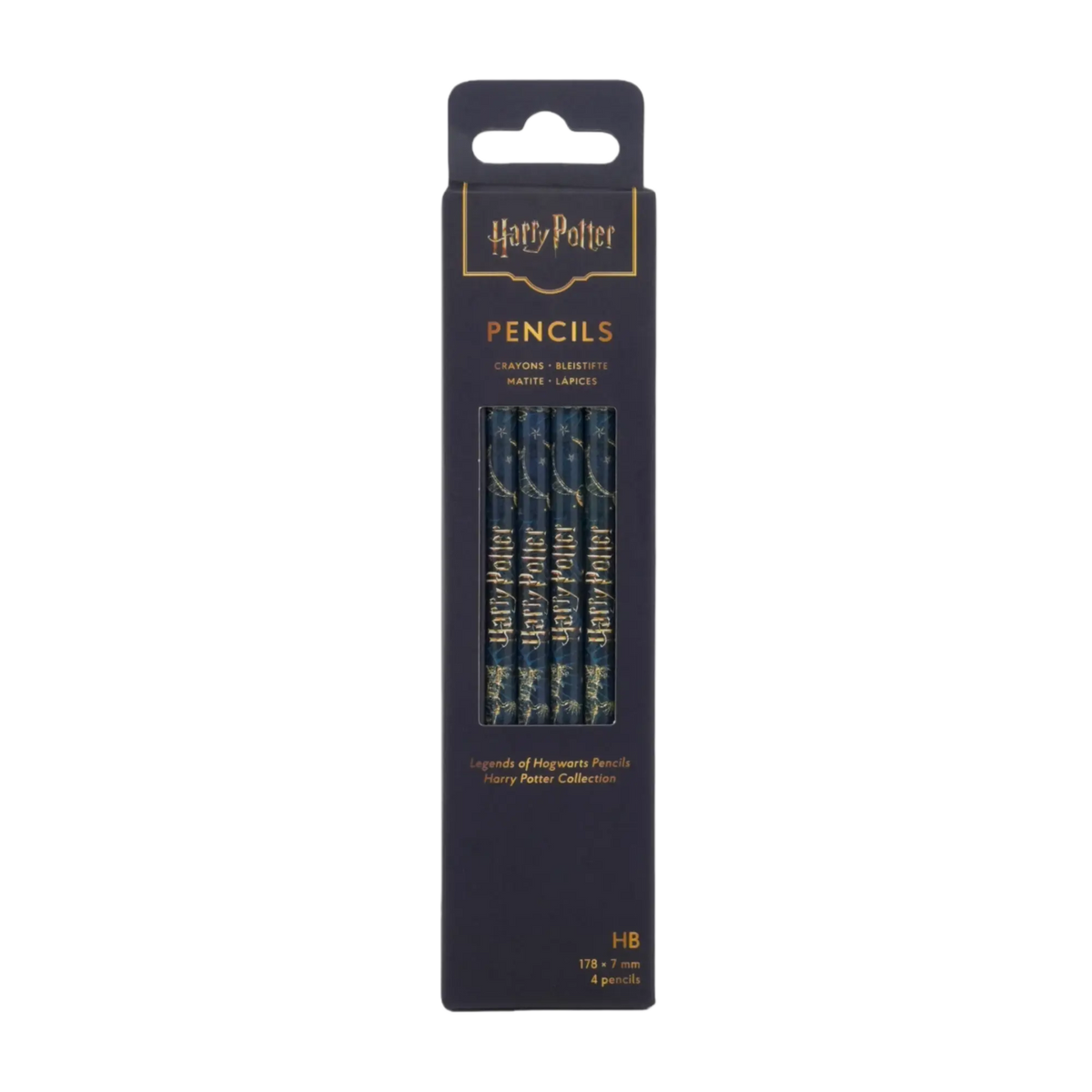Paperblanks Legends of Hogwarts Pencils Pencils – Pack of 4 – front view