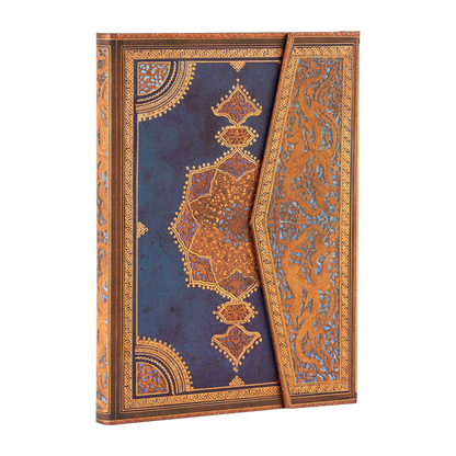 Paperblanks Safavid Indigo Ultra Hardback Address Book – 144 Pages – angled view