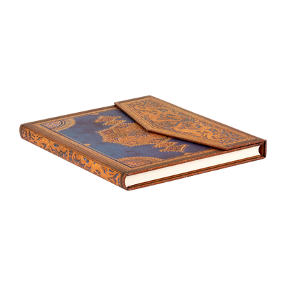 Paperblanks Safavid Indigo Ultra Hardback Address Book – 144 Pages – page edge