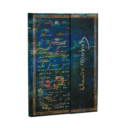 Paperblanks Monet (Water Lilies), Letter to Morisot Midi Hardback Journal – Lined, 144 Pages – angled view
