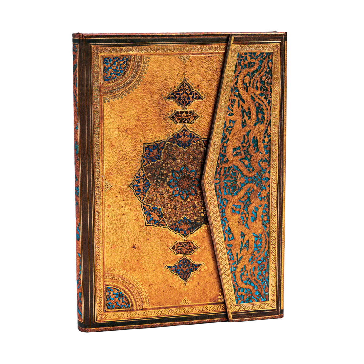 Paperblanks Safavid Midi Hardback Journal – Lined, 144 Pages – angled view