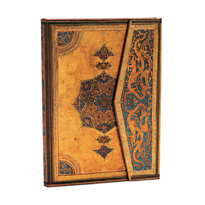 Paperblanks Safavid Midi Hardback Journal – Lined, 144 Pages – angled view