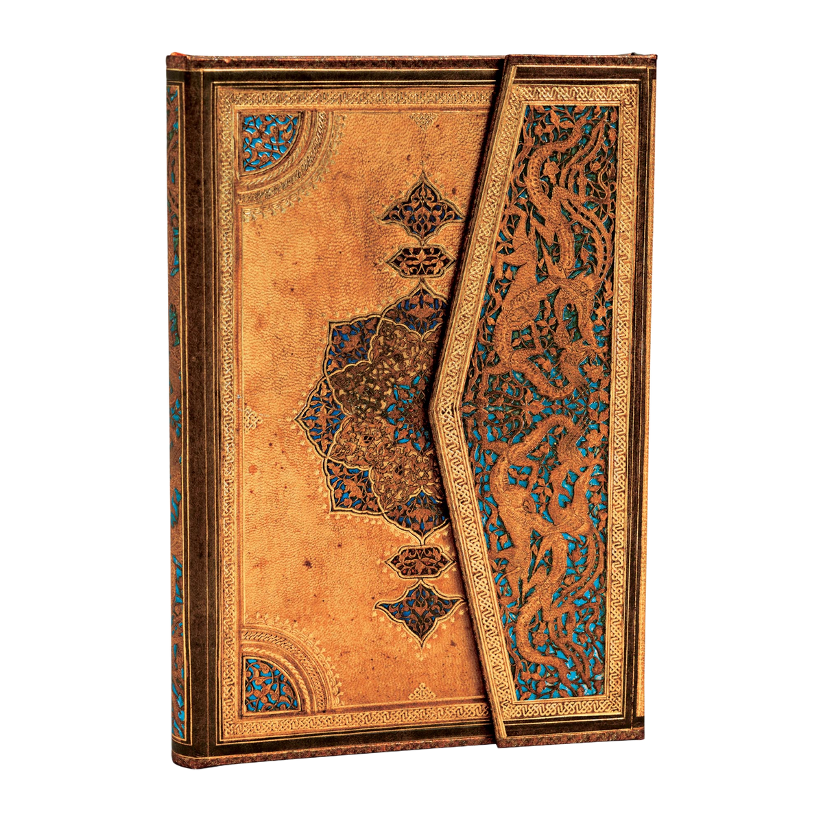 Paperblanks Safavid Mini Hardback Journal – Lined, 176 Pages – angled view