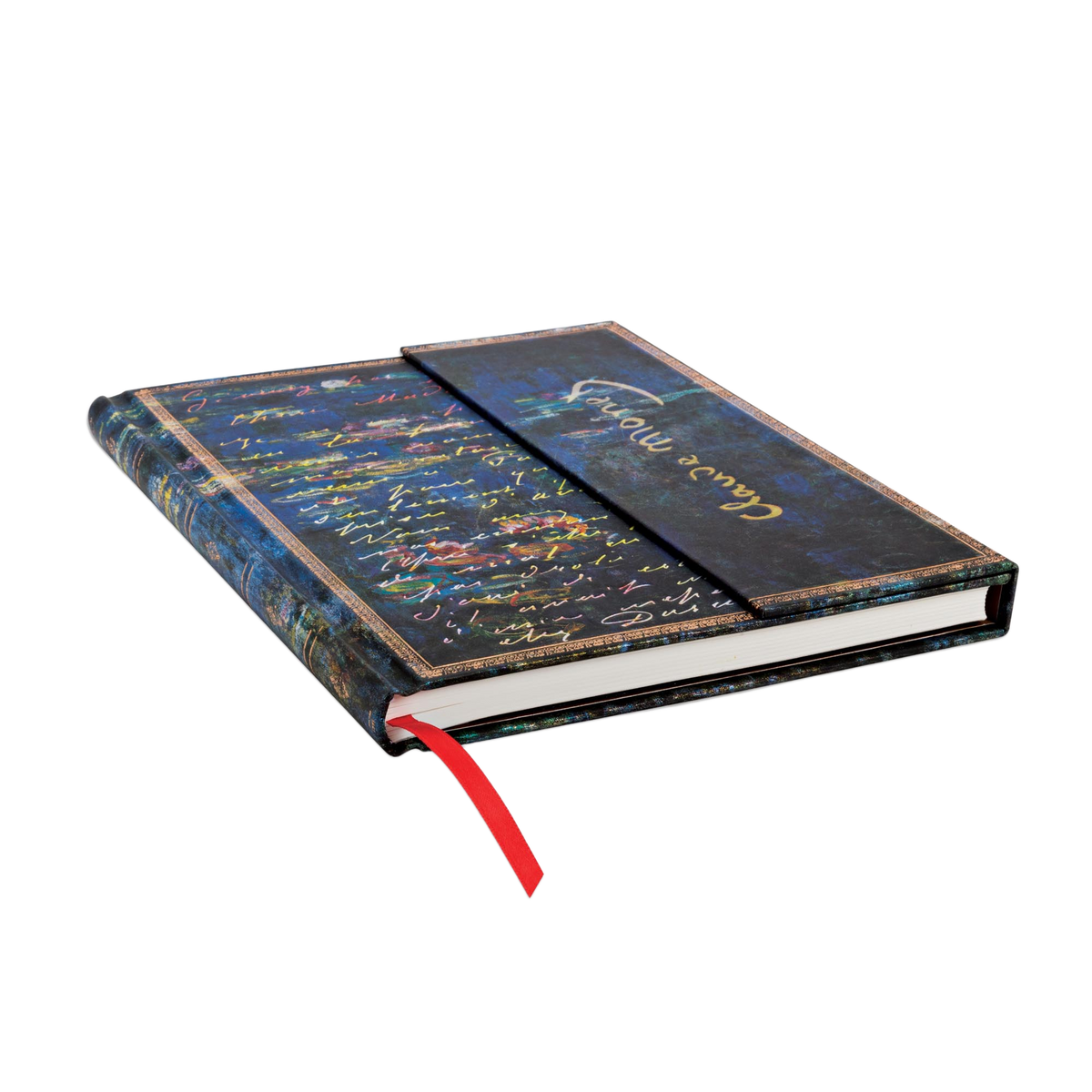 Paperblanks Monet (Water Lilies), Letter to Morisot Ultra Hardback Journal – Plain, 144 Pages – page edge