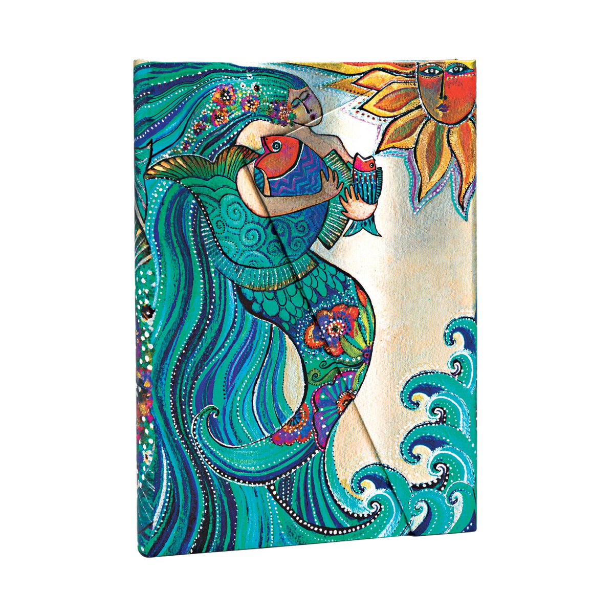 Paperblanks Ocean Song Midi Hardback Journal – Lined, 160 Pages – angled view