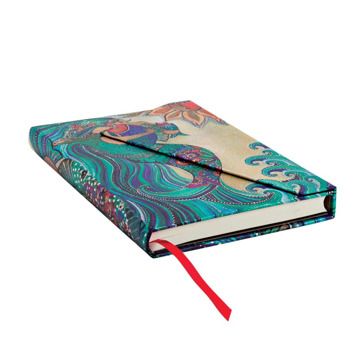 Paperblanks Ocean Song Midi Hardback Journal – Lined, 160 Pages – page edge