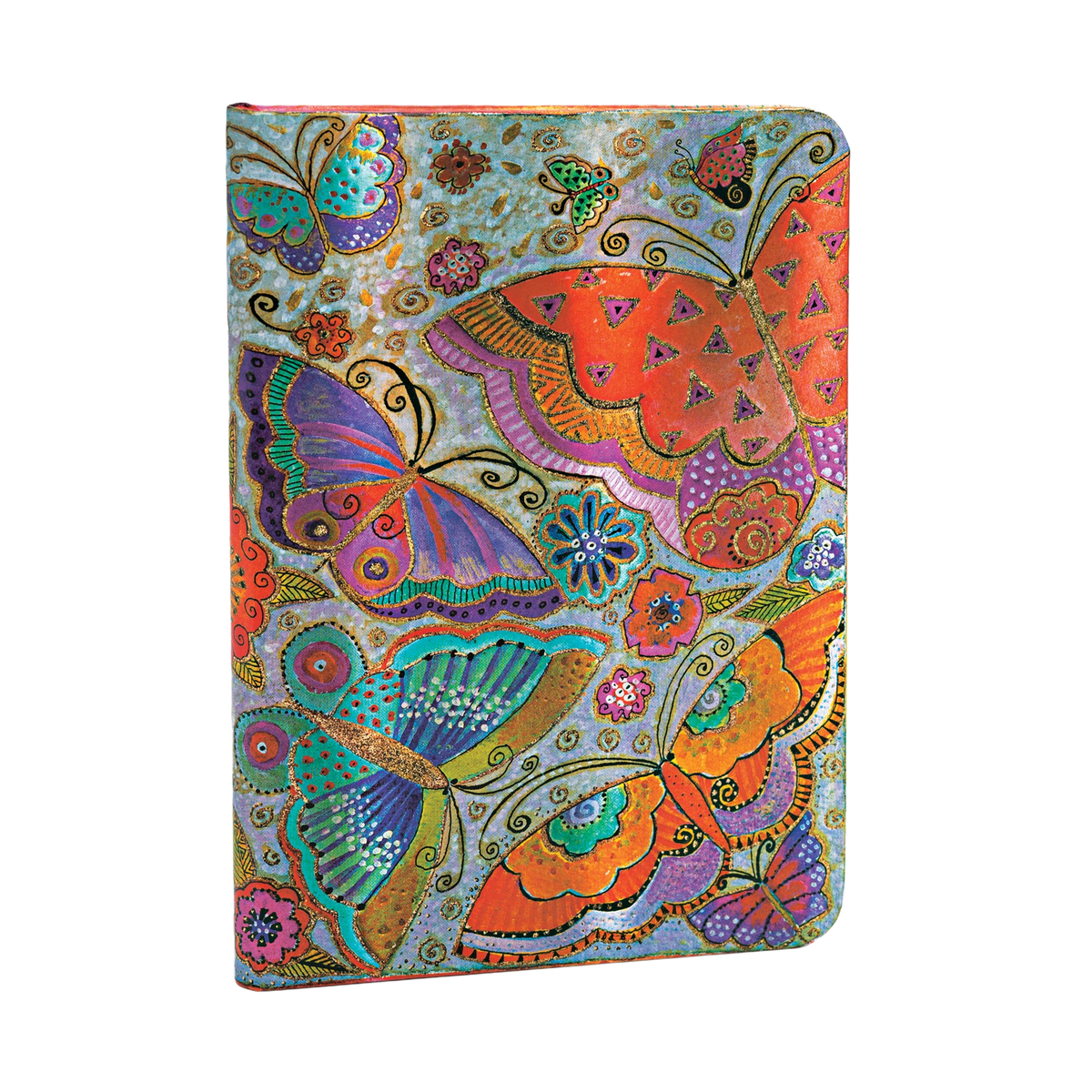 Paperblanks Flutterbyes Midi Hardback Journal – Lined, 176 Pages – angled view