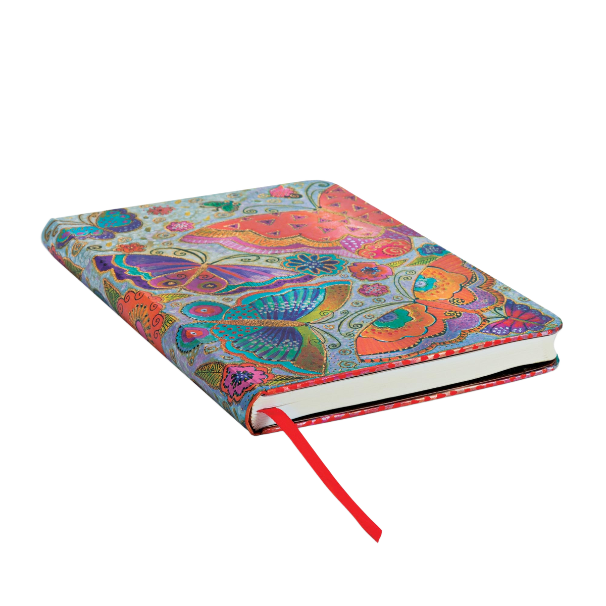 Paperblanks Flutterbyes Midi Hardback Journal – Lined, 176 Pages – page edge