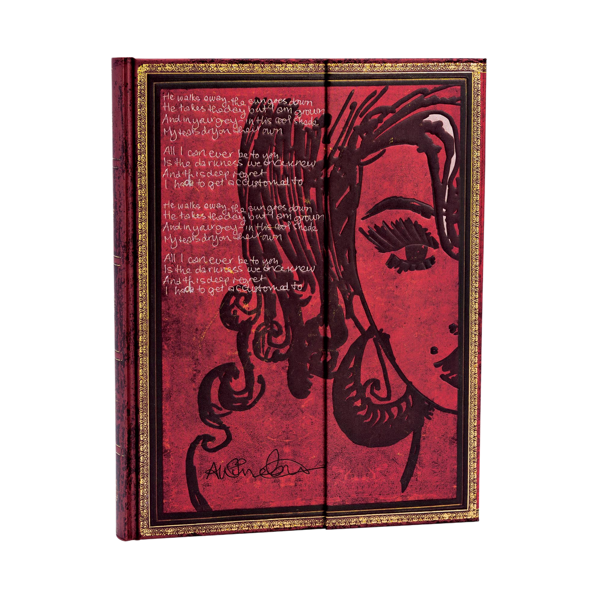 Paperblanks Amy Winehouse, Tears Dry Ultra Hardback Journal – Lined, 144 Pages – angled view