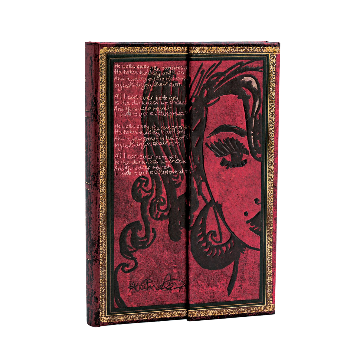 Paperblanks Amy Winehouse, Tears Dry Mini Hardback Journal – Lined, 176 Pages – angled view