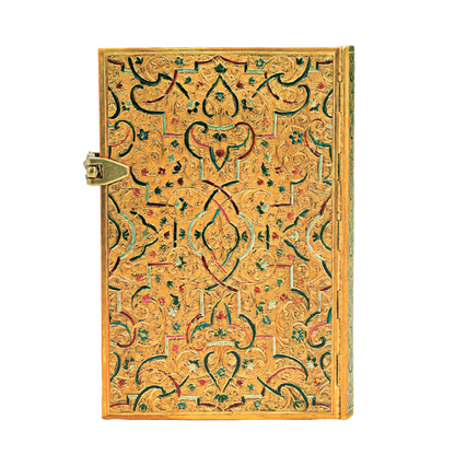 Paperblanks Gold Inlay Mini Hardback Journal – Lined, 208 Pages – back cover