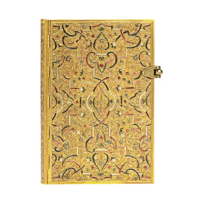 Paperblanks Gold Inlay Mini Hardback Journal – Lined, 208 Pages – front cover