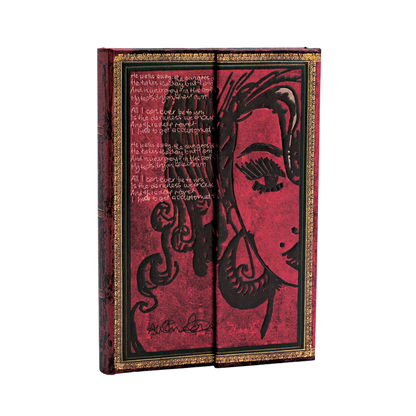 Paperblanks Amy Winehouse, Tears Dry Mini Hardback Journal – Plain, 176 Pages – angled view