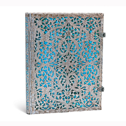 Paperblanks Maya Blue Ultra Hardback Journal – Lined, 240 Pages – angled view