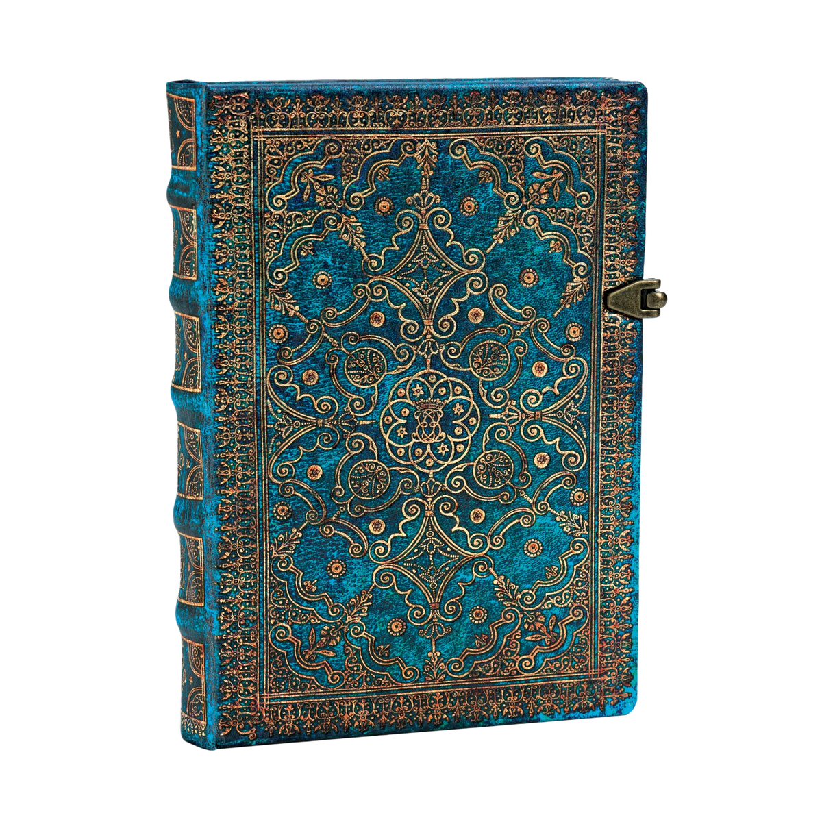 Paperblanks Azure Midi Hardback Journal with Clasp Closure – Lined, 240 Pages – angled view