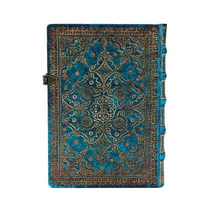 Paperblanks Azure Midi Hardback Journal with Clasp Closure – Lined, 240 Pages – back cover