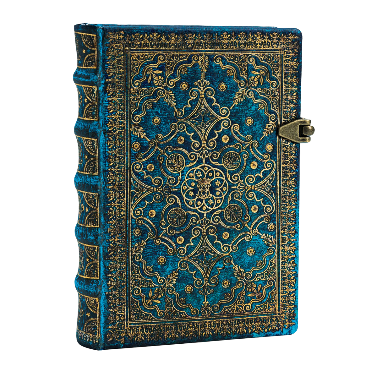 Paperblanks Azure Mini Hardback Journal – Lined, 240 Pages – angled view