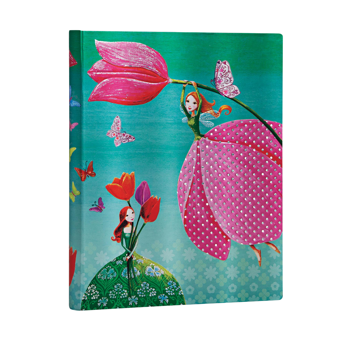 Paperblanks Joyous Springtime Ultra Hardback Journal – Dot Grid, 240 Pages – angled view