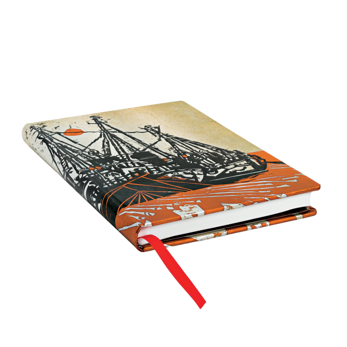 Paperblanks Mooring Midi Hardback Journal – Lined, 144 Pages – page edge