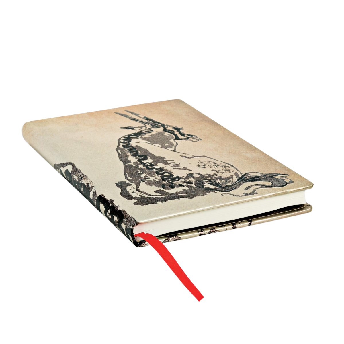 Paperblanks Solitary Oryx Midi Hardback Journal – Lined, 144 Pages – page edge