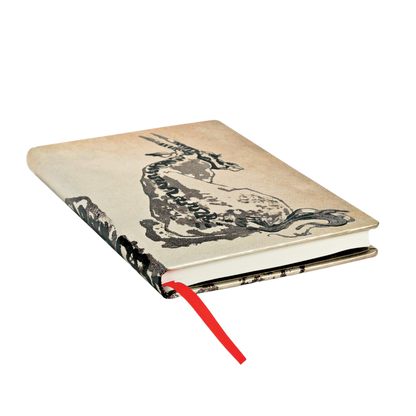 Paperblanks Solitary Oryx Midi Hardback Journal – Lined, 144 Pages – page edge