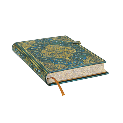 Paperblanks Turquoise Chronicles Midi Hardback Journal – Lined, 240 Pages – page edge