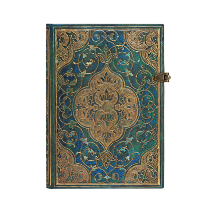 Paperblanks Turquoise Chronicles Midi Hardback Journal – Lined, 240 Pages – front cover
