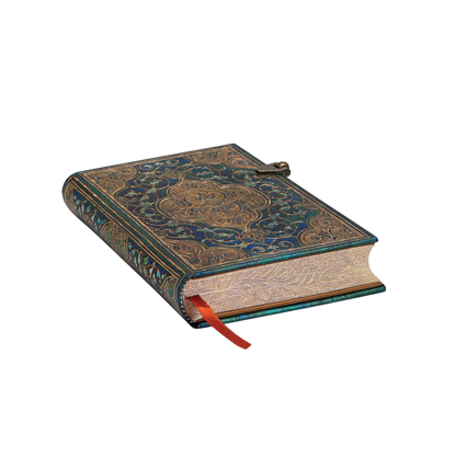 Paperblanks Turquoise Chronicles Mini Hardback Journal – Lined, 240 Pages – page edge