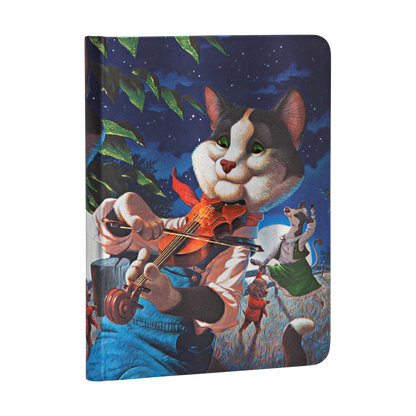 Paperblanks Cat and the Fiddle Midi Hardback Journal – Lined, 176 Pages – angled view