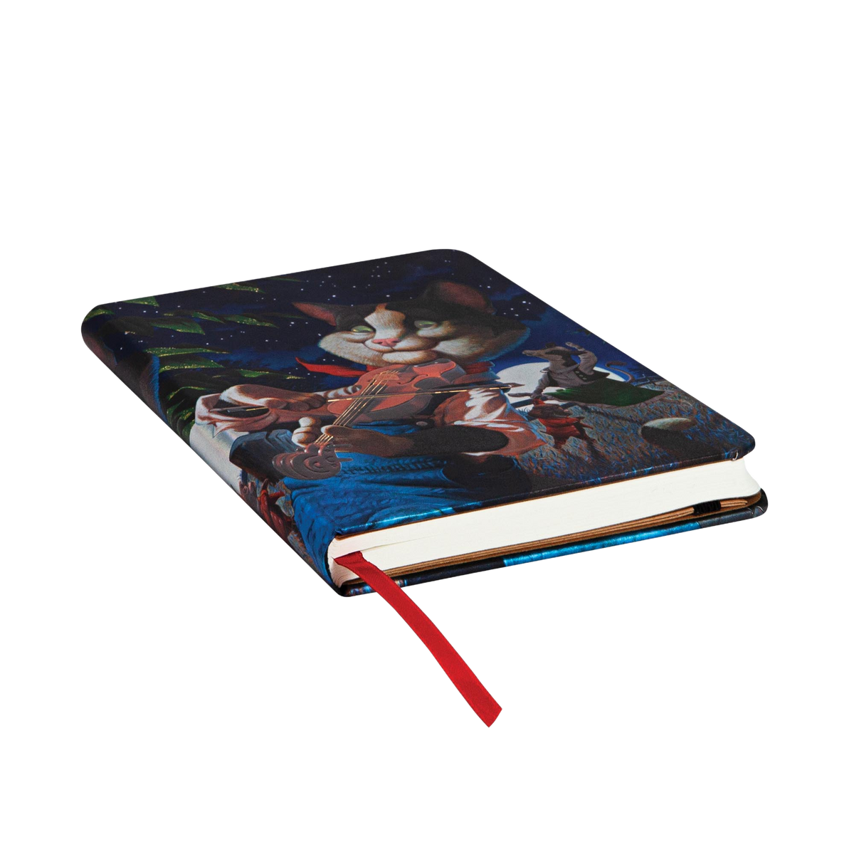 Paperblanks Cat and the Fiddle Midi Hardback Journal – Lined, 176 Pages – page edge