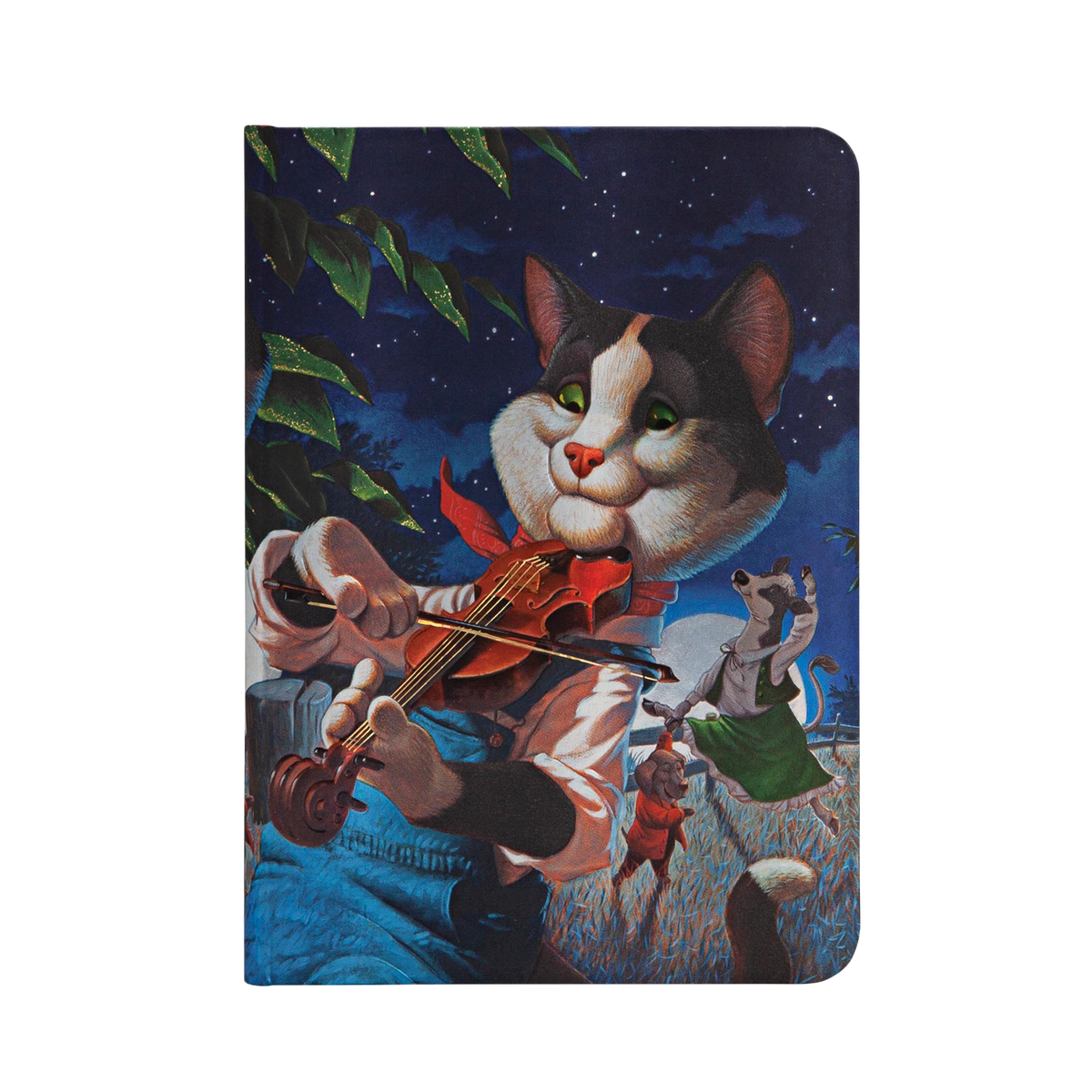 Paperblanks Cat and the Fiddle Midi Hardback Journal – Lined, 176 Pages – front cover