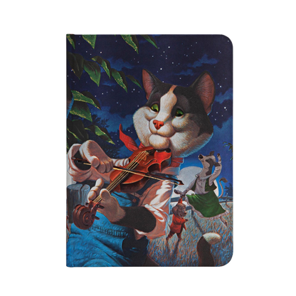 Paperblanks Cat and the Fiddle Midi Hardback Journal – Lined, 176 Pages – front cover