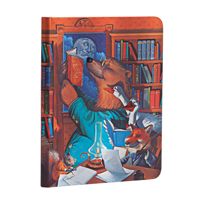 Paperblanks Moonlight Stories Midi Hardback Journal – Plain, 176 Pages – angled view