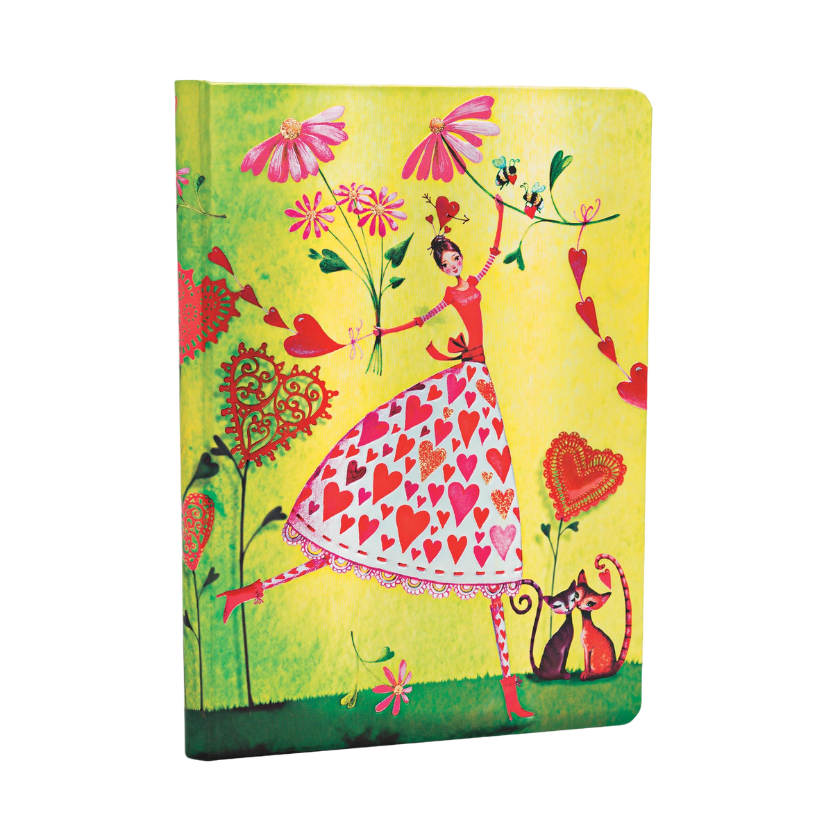Paperblanks Valentina Midi Hardback Journal – Lined, 176 Pages – angled view