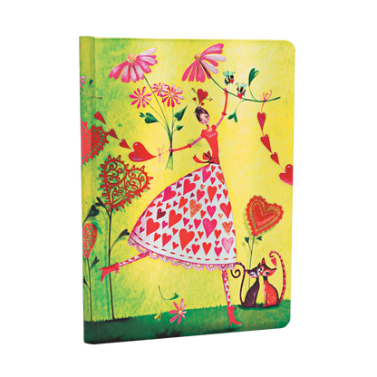 Paperblanks Valentina Midi Hardback Journal – Lined, 176 Pages – angled view