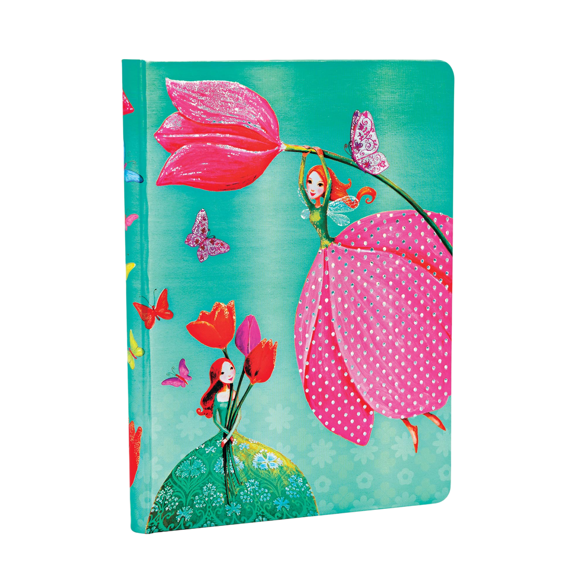 Paperblanks Joyous Springtime Midi Hardback Journal – Lined, 176 Pages – angled view