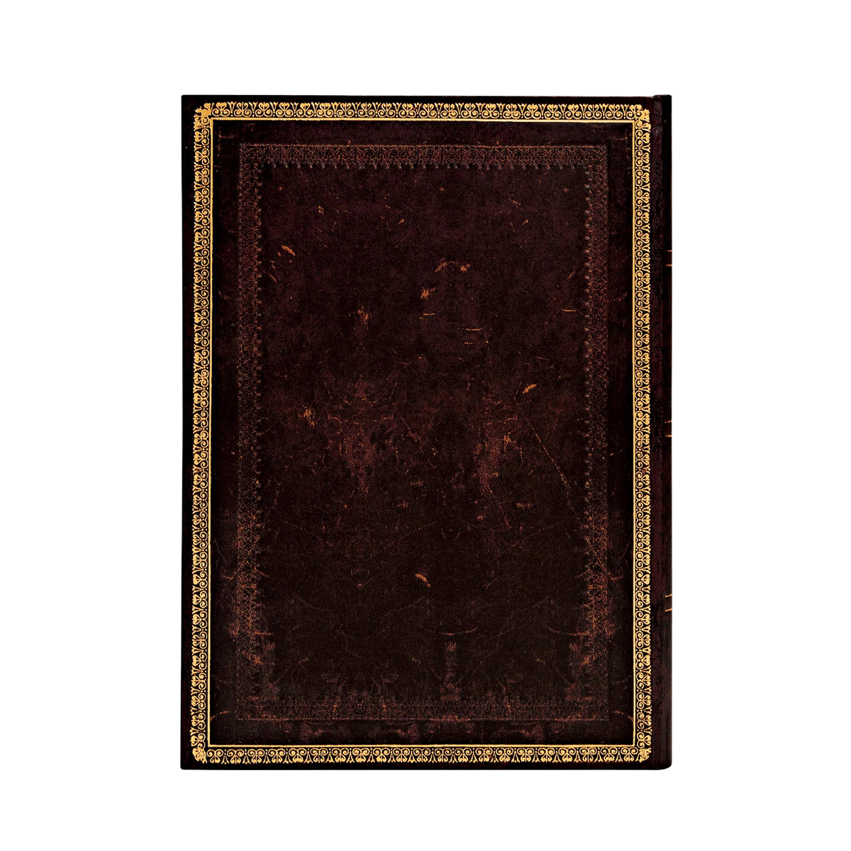 Paperblanks Black Moroccan Midi Hardback Journal with Elastic Band Closure – Lined, 144 Pages – back cover