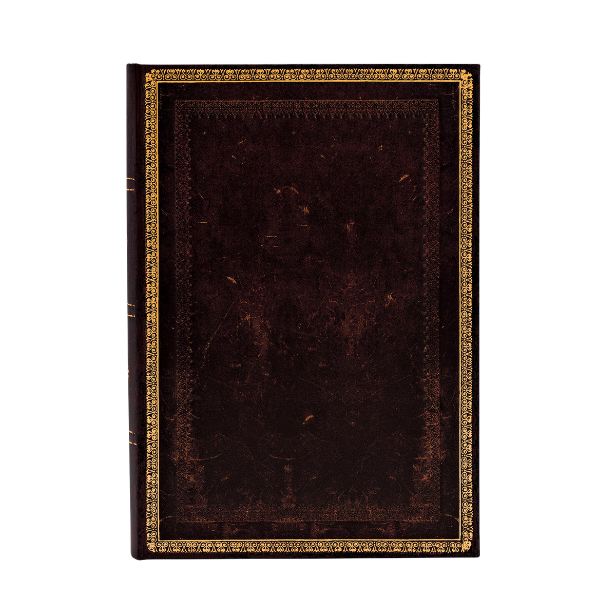 Paperblanks Black Moroccan Midi Hardback Journal with Elastic Band Closure – Lined, 144 Pages – front cover
