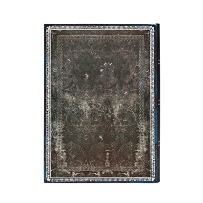 Paperblanks Midnight Steel Midi Hardback Journal – Lined, 144 Pages – back cover