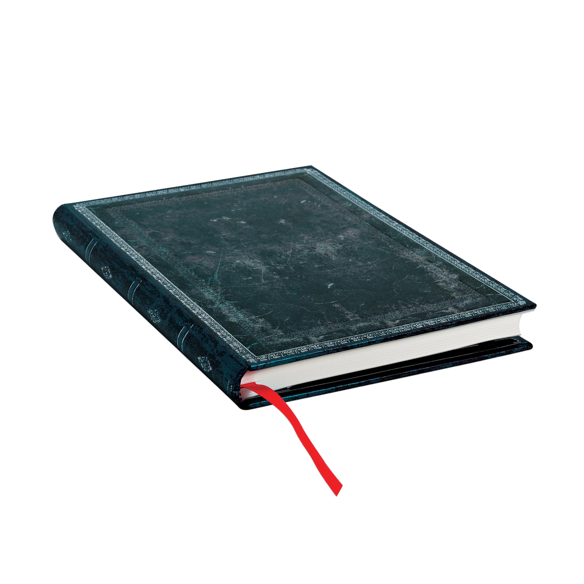 Paperblanks Midnight Steel Midi Hardback Journal – Lined, 144 Pages – page edge