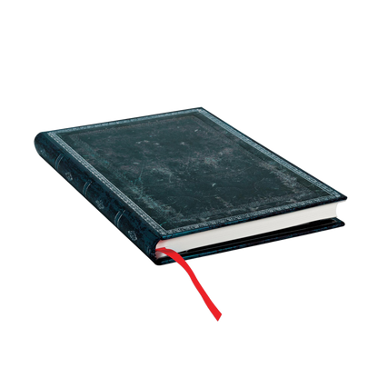 Paperblanks Midnight Steel Midi Hardback Journal – Lined, 144 Pages – page edge