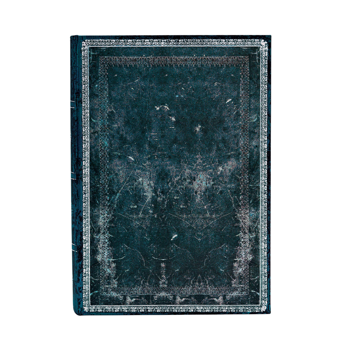 Paperblanks Midnight Steel Midi Hardback Journal – Lined, 144 Pages – front cover