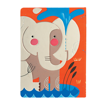 Paperblanks Baby Elephant Midi Hardback Journal – Lined, 176 Pages – back cover