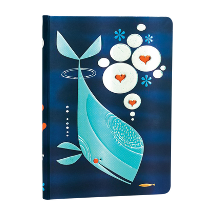 Paperblanks Whale and Friend Midi Hardback Journal – Plain, 176 Pages – angled view